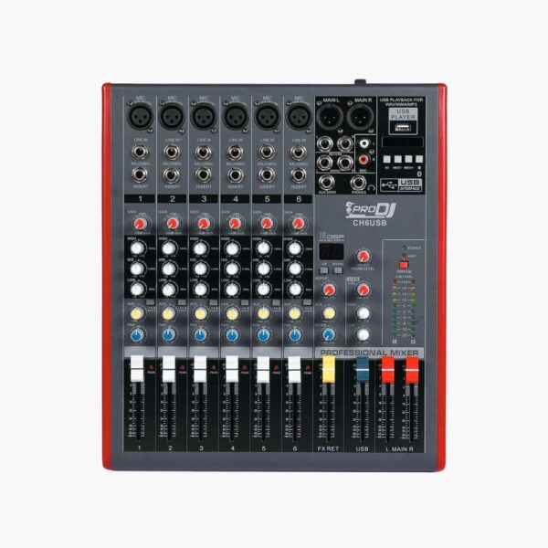 Mezcladora CH6 USB PRO DJ